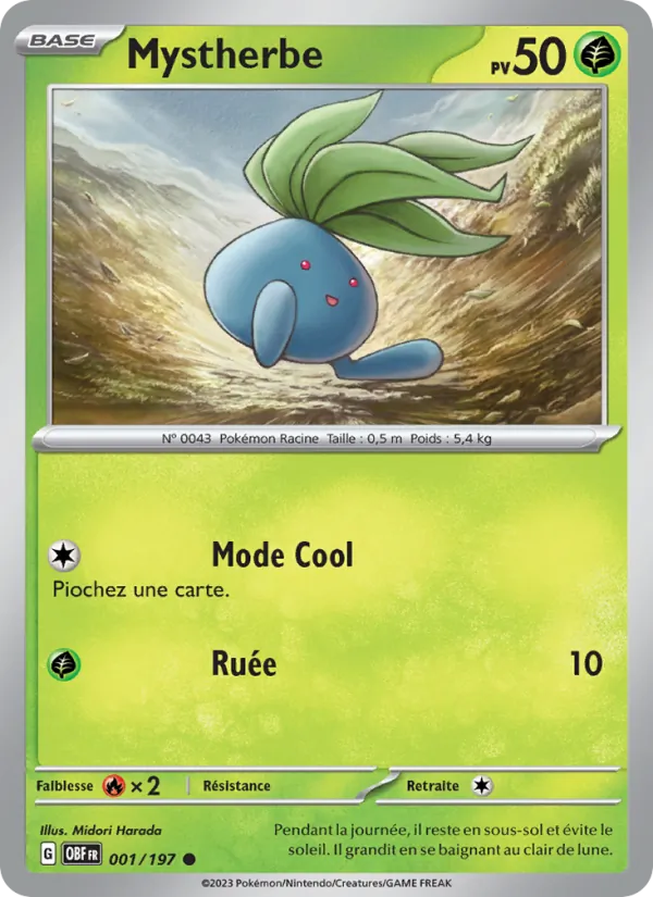 Carte Pokémon Mystherbe de l'extension Flammes Obsidiennes