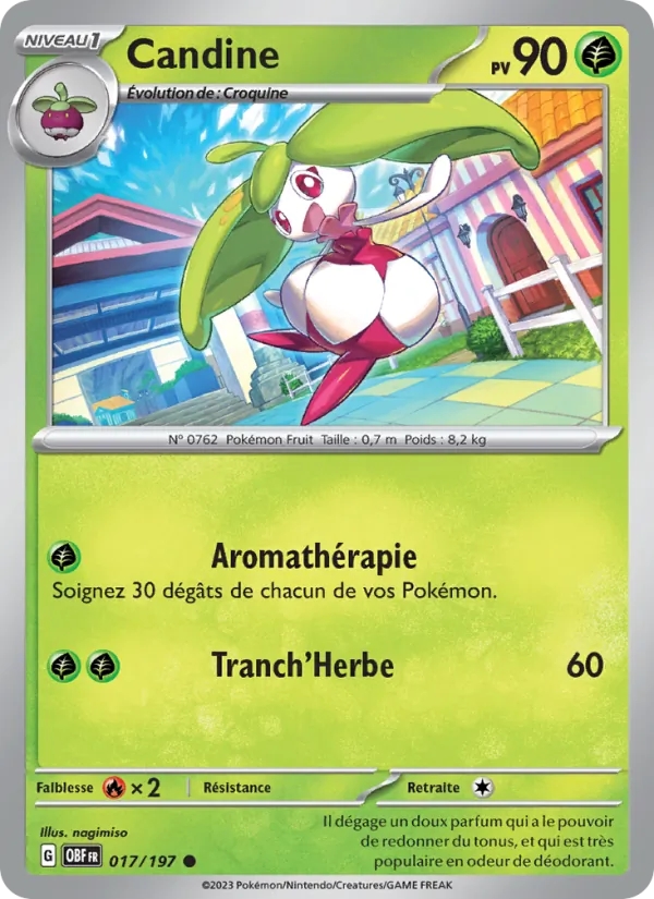 Carte Pokémon Candine de l'extension Flammes Obsidiennes
