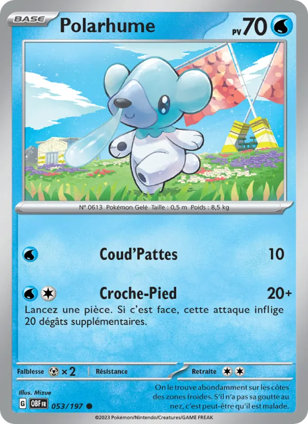 Carte Pokémon Polarhume de l'extension Flammes Obsidiennes