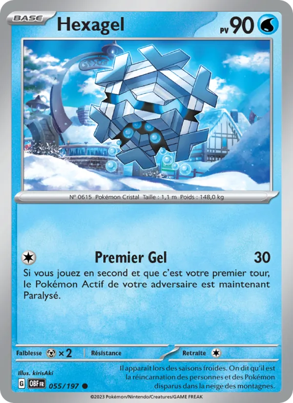 Carte Pokémon Hexagel de l'extension Flammes Obsidiennes