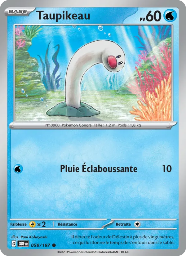 Carte Pokémon Taupikeau de l'extension Flammes Obsidiennes