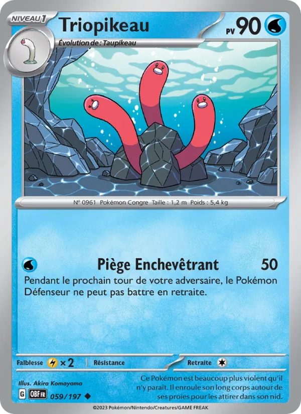 Carte Pokémon Triopikeau de l'extension Flammes Obsidiennes