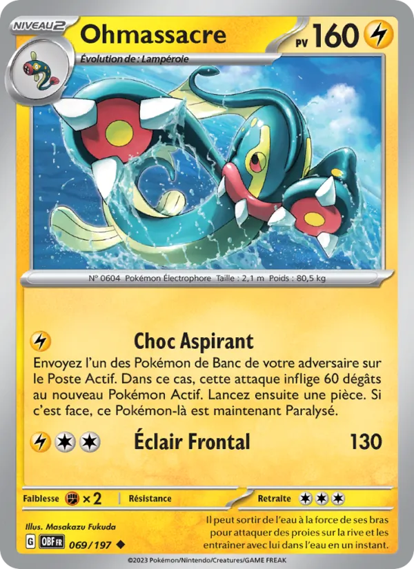 Carte Pokémon Ohmassacre de l'extension Flammes Obsidiennes