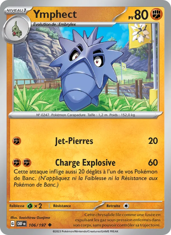 Carte Pokémon Ymphect de l'extension Flammes Obsidiennes