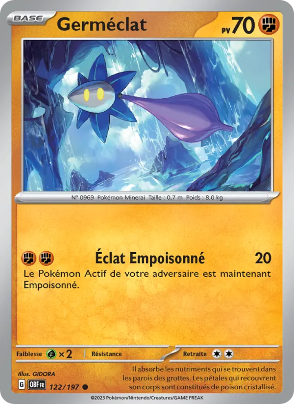 Carte Pokémon Germéclat de l'extension Flammes Obsidiennes