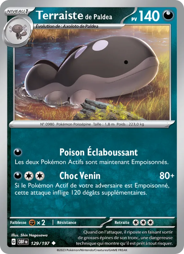 Carte Pokémon Terraiste de Paldea de l'extension Flammes Obsidiennes