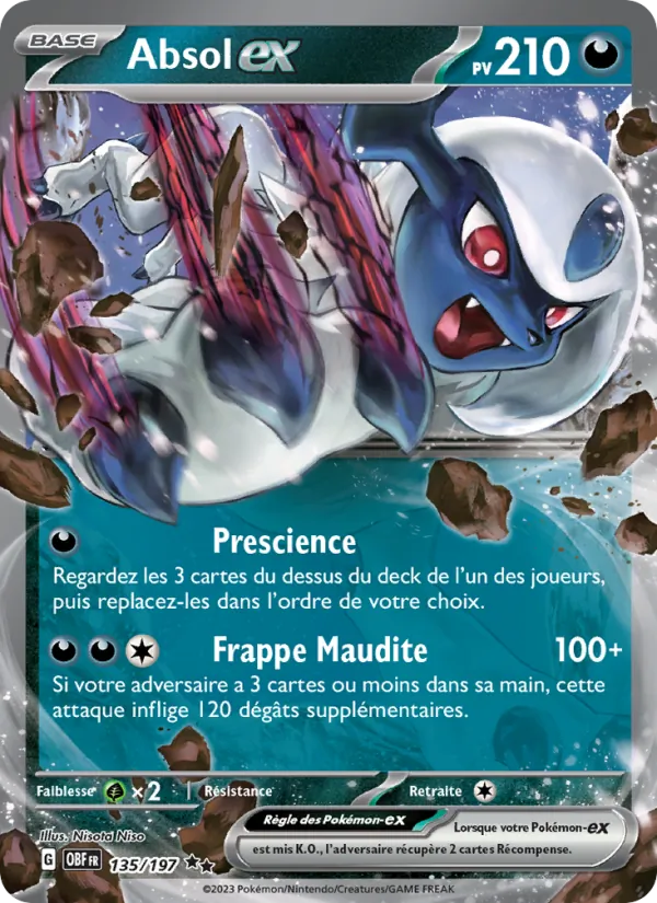 Carte Pokémon Absol-ex de l'extension Flammes Obsidiennes