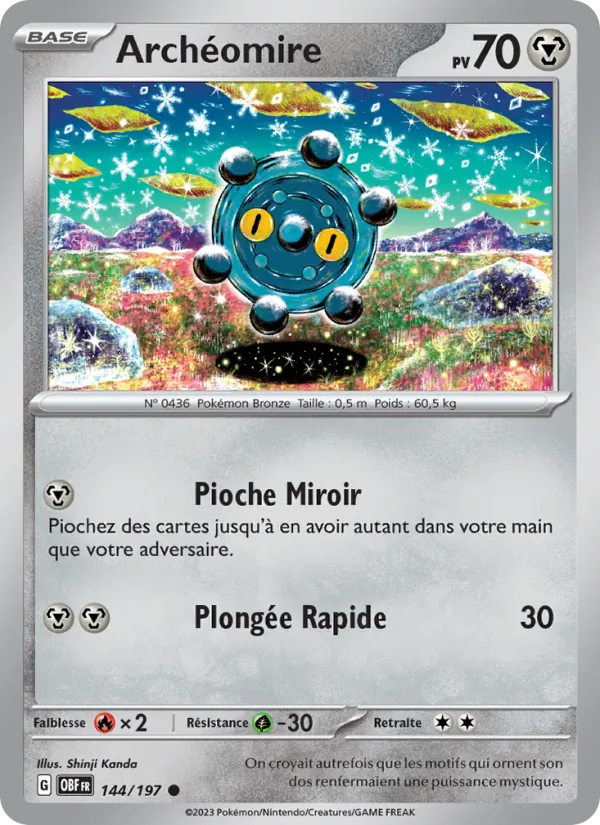 Carte Pokémon Archéomire de l'extension Flammes Obsidiennes