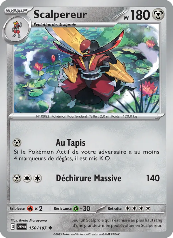Carte Pokémon Scalpereur de l'extension Flammes Obsidiennes