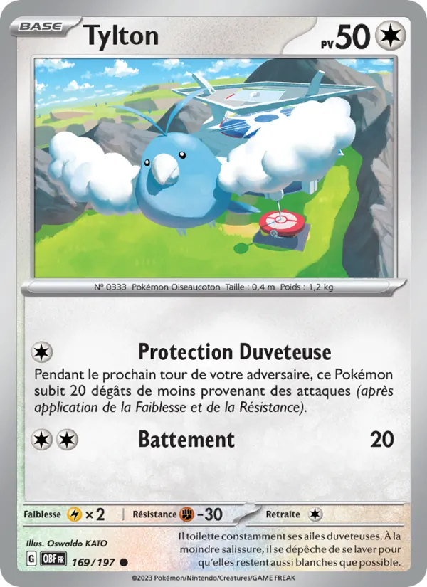 Carte Pokémon Tylton de l'extension Flammes Obsidiennes