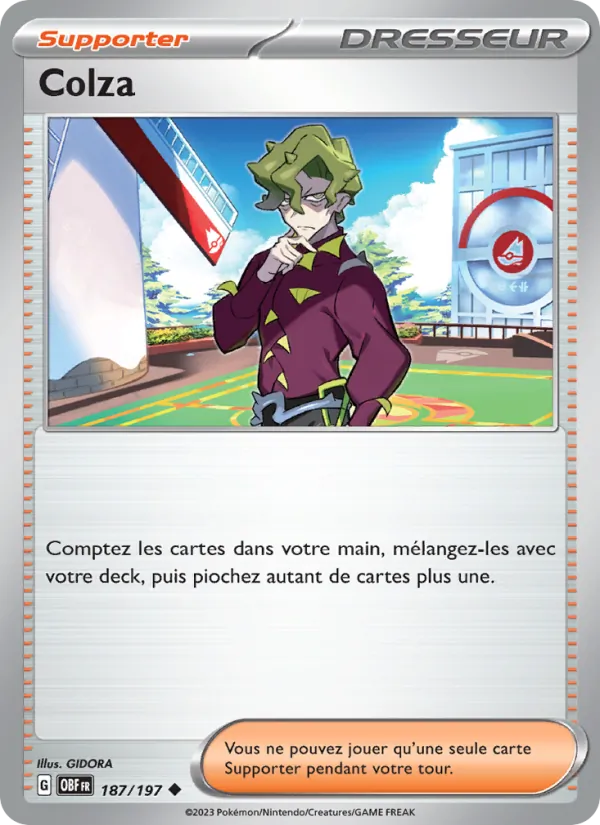 Carte Pokémon Colza de l'extension Flammes Obsidiennes