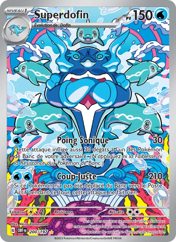 Carte Pokémon Superdofin de l'extension Flammes Obsidiennes
