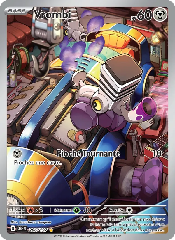 Carte Pokémon Vrombi de l'extension Flammes Obsidiennes