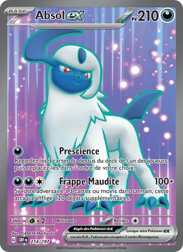 Carte Pokémon Absol-ex de l'extension Flammes Obsidiennes