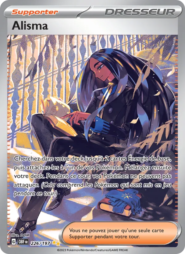 Carte Pokémon Alisma de l'extension Flammes Obsidiennes