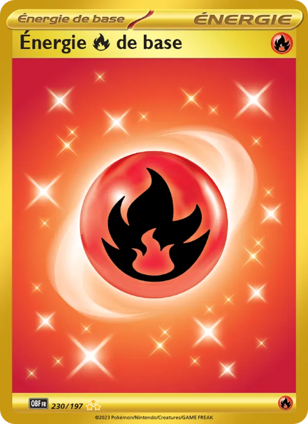 Carte Pokémon Énergie Fire de base de l'extension Flammes Obsidiennes