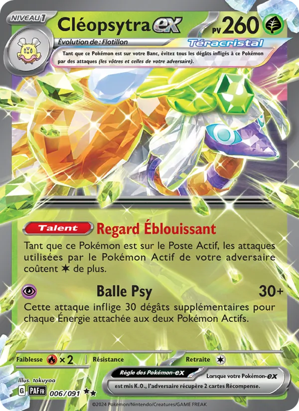 Carte Pokémon Cléopsytra-ex de l'extension Destinées de Paldea