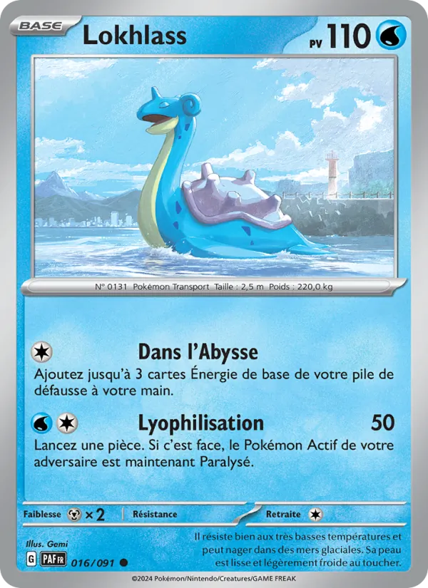Carte Pokémon Lokhlass de l'extension Destinées de Paldea