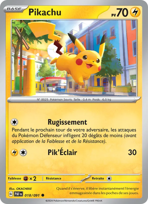 Carte Pokémon Pikachu de l'extension Destinées de Paldea