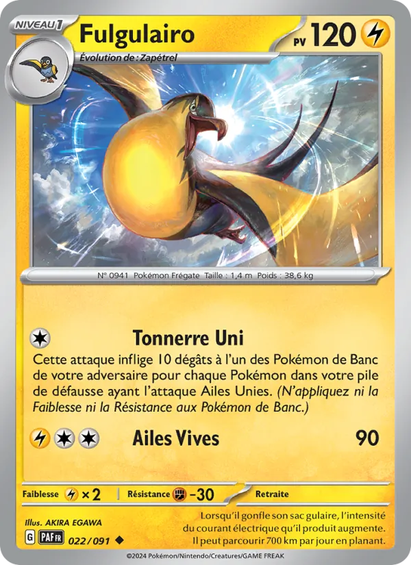 Carte Pokémon Fulgulairo de l'extension Destinées de Paldea