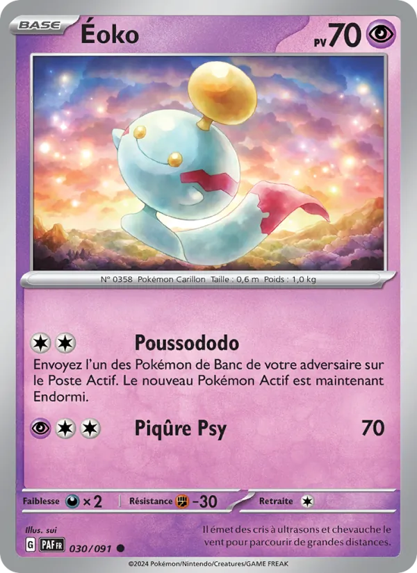 Carte Pokémon Éoko de l'extension Destinées de Paldea
