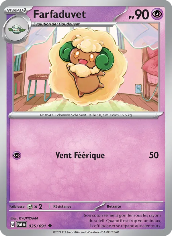 Carte Pokémon Farfaduvet de l'extension Destinées de Paldea
