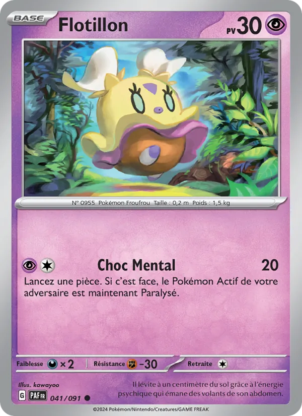 Carte Pokémon Flotillon de l'extension Destinées de Paldea