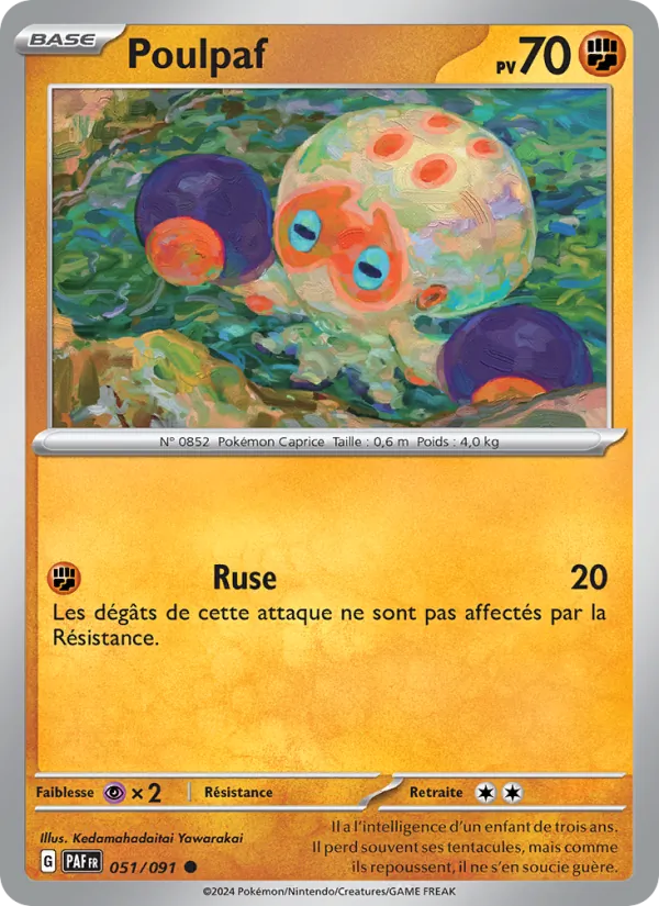 Carte Pokémon Poulpaf de l'extension Destinées de Paldea