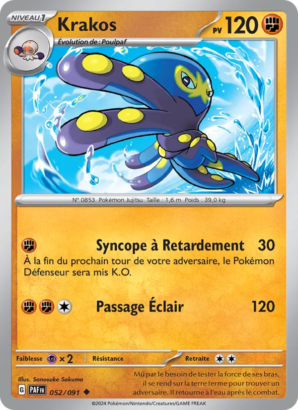 Carte Pokémon Krakos de l'extension Destinées de Paldea