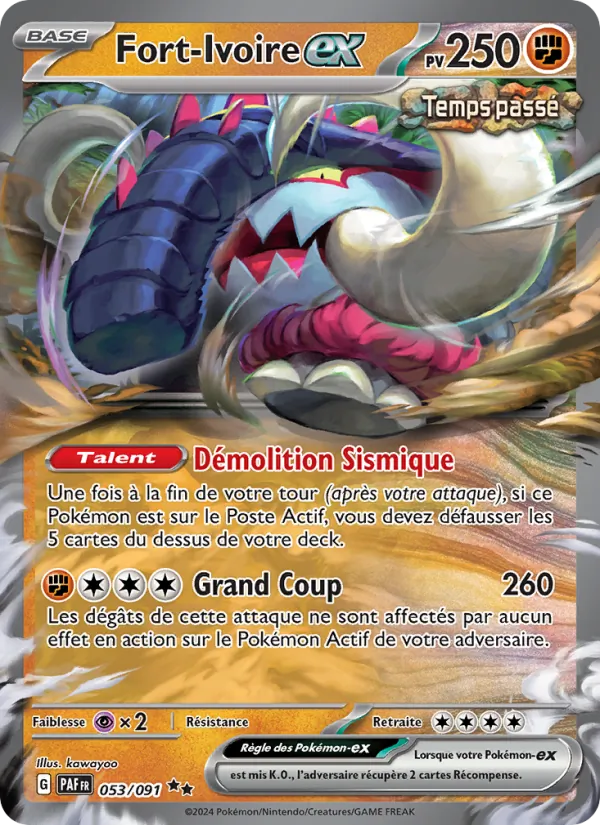 Carte Pokémon Fort-Ivoire-ex de l'extension Destinées de Paldea