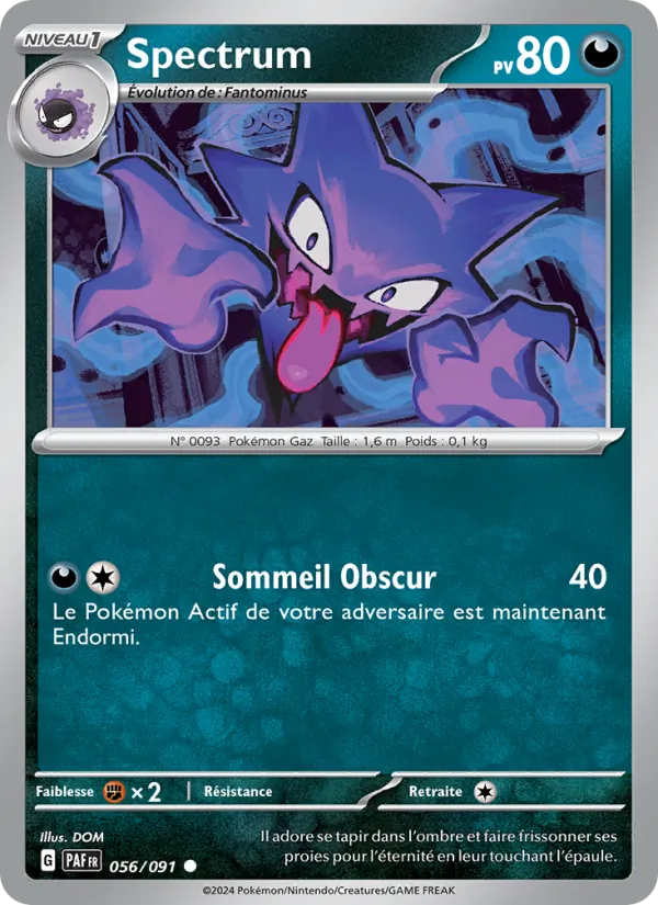 Carte Pokémon Spectrum de l'extension Destinées de Paldea