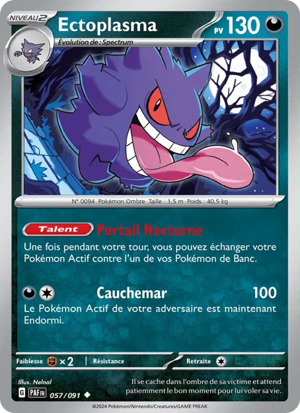 Carte Pokémon Ectoplasma de l'extension Destinées de Paldea