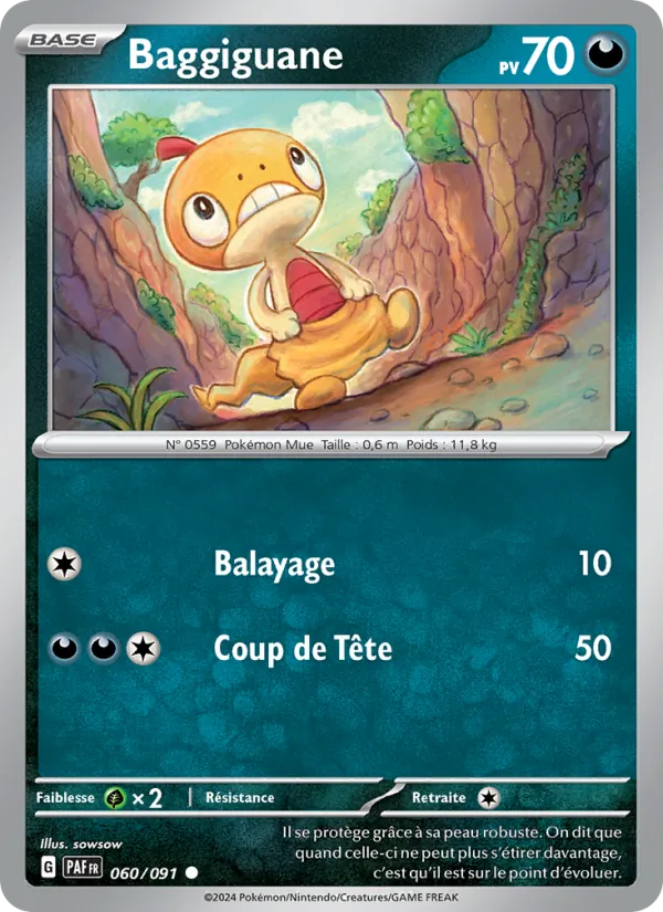 Carte Pokémon Baggiguane de l'extension Destinées de Paldea