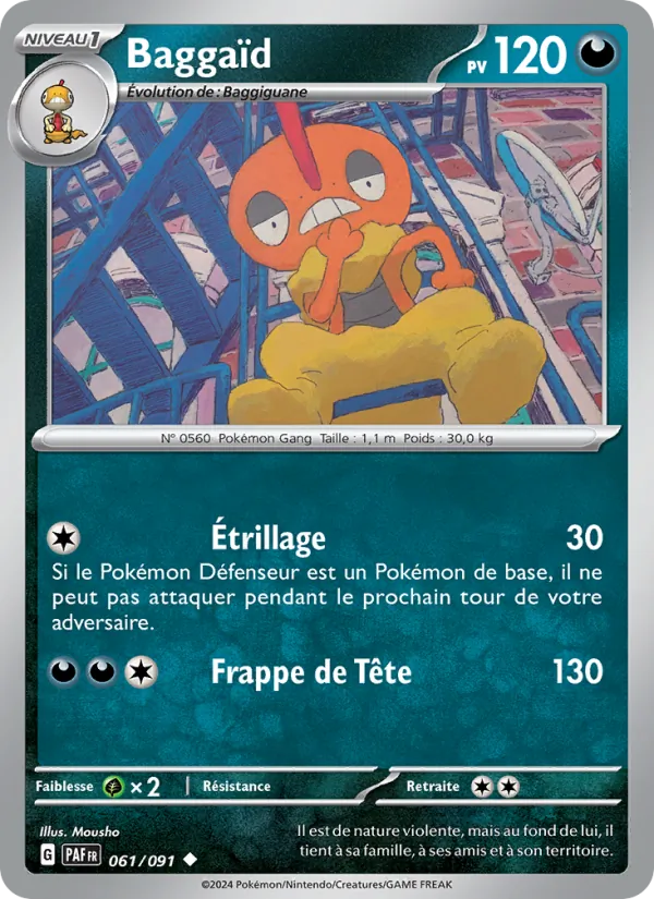 Carte Pokémon Baggaïd de l'extension Destinées de Paldea