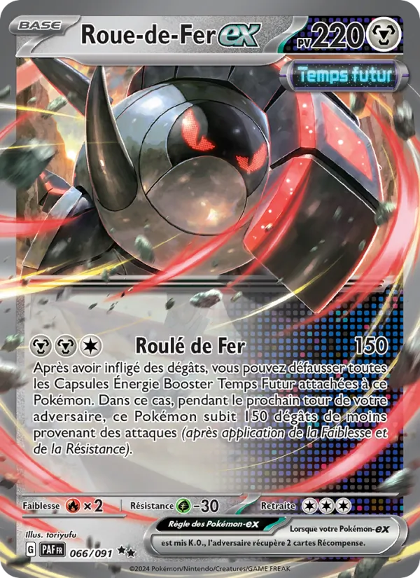 Carte Pokémon Roue-de-Fer-ex de l'extension Destinées de Paldea