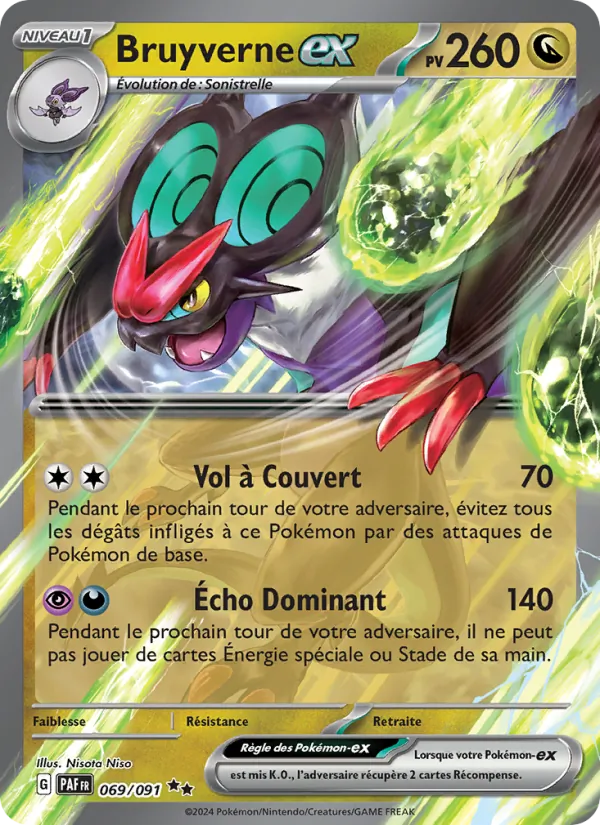 Carte Pokémon Bruyverne-ex de l'extension Destinées de Paldea