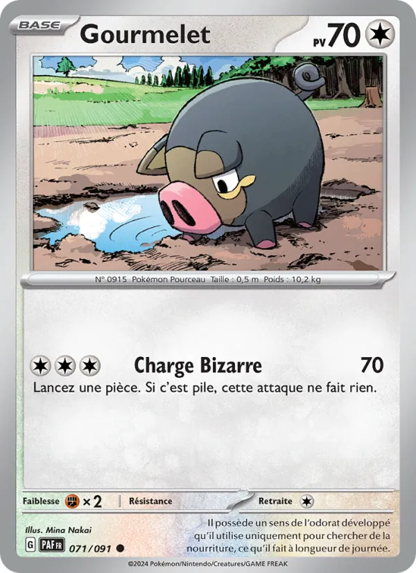 Carte Pokémon Gourmelet de l'extension Destinées de Paldea