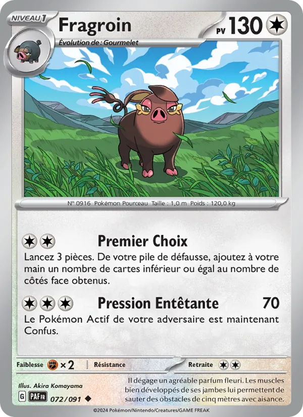 Carte Pokémon Fragroin de l'extension Destinées de Paldea