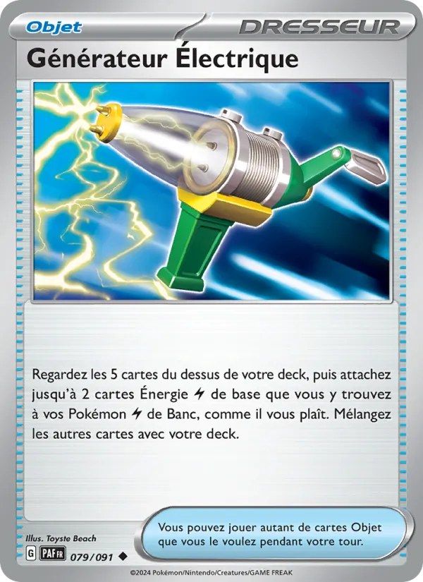 Carte Pokémon Générateur Électrique de l'extension Destinées de Paldea