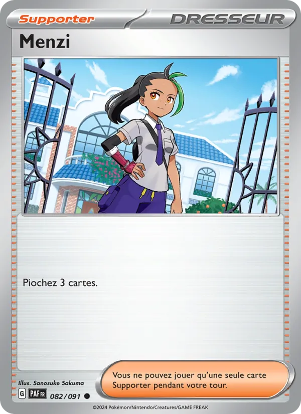 Carte Pokémon Menzi de l'extension Destinées de Paldea