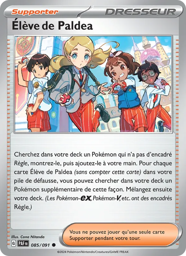 Carte Pokémon Élève de Paldea de l'extension Destinées de Paldea
