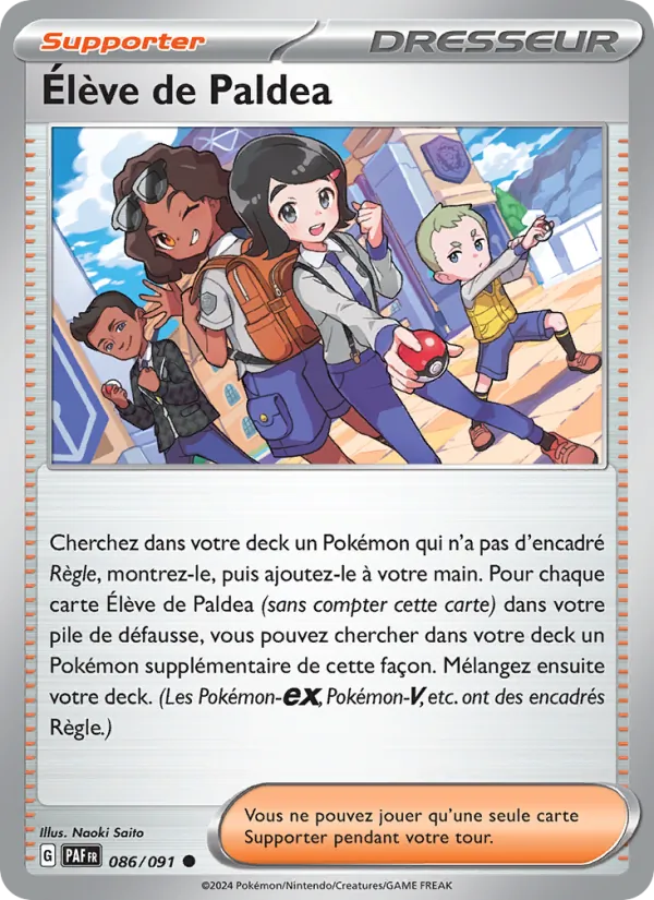 Carte Pokémon Élève de Paldea de l'extension Destinées de Paldea