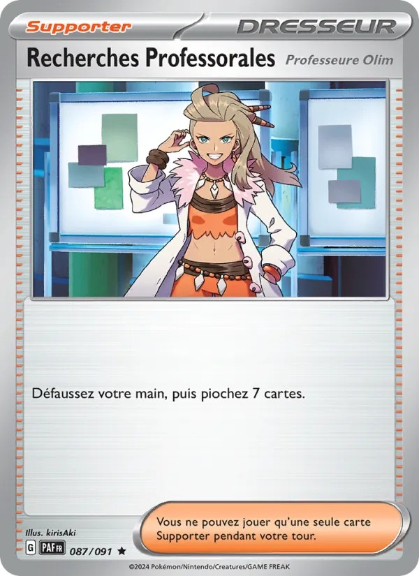 Carte Pokémon Recherches Professorales de l'extension Destinées de Paldea