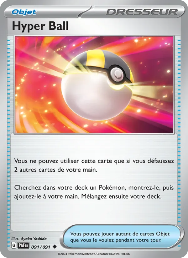 Carte Pokémon Hyper Ball de l'extension Destinées de Paldea