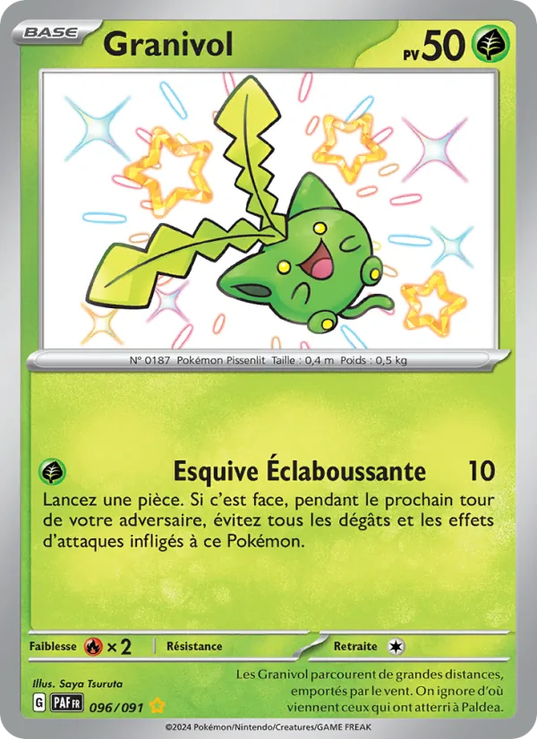 Carte Pokémon Granivol de l'extension Destinées de Paldea