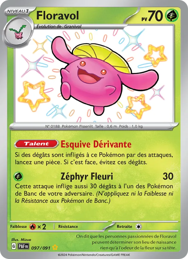 Carte Pokémon Floravol de l'extension Destinées de Paldea