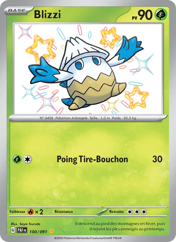 Carte Pokémon Blizzi de l'extension Destinées de Paldea