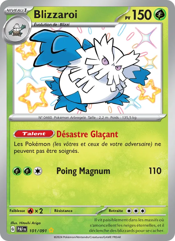 Carte Pokémon Blizzaroi de l'extension Destinées de Paldea