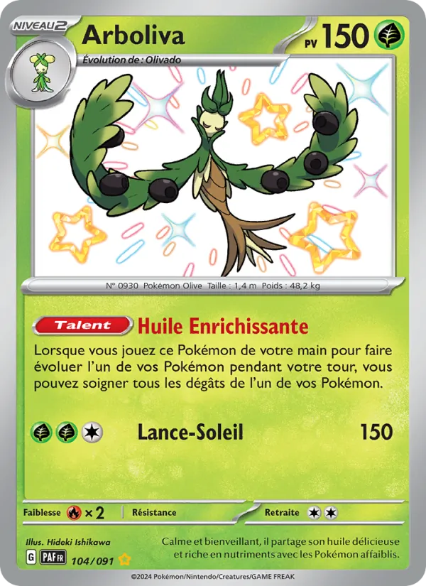 Carte Pokémon Arboliva de l'extension Destinées de Paldea