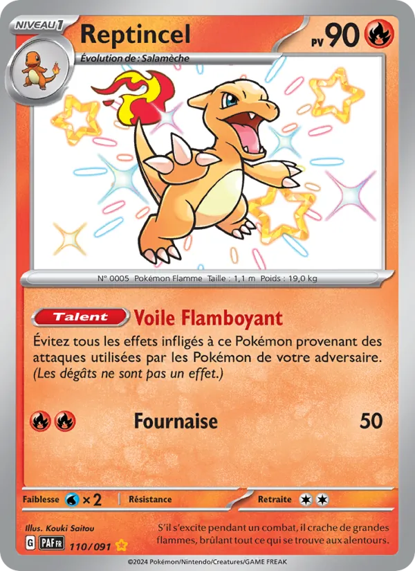 Carte Pokémon Reptincel de l'extension Destinées de Paldea